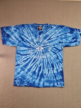 Vintage Harley-Davidson Blue Tie-Dye Littleton NH